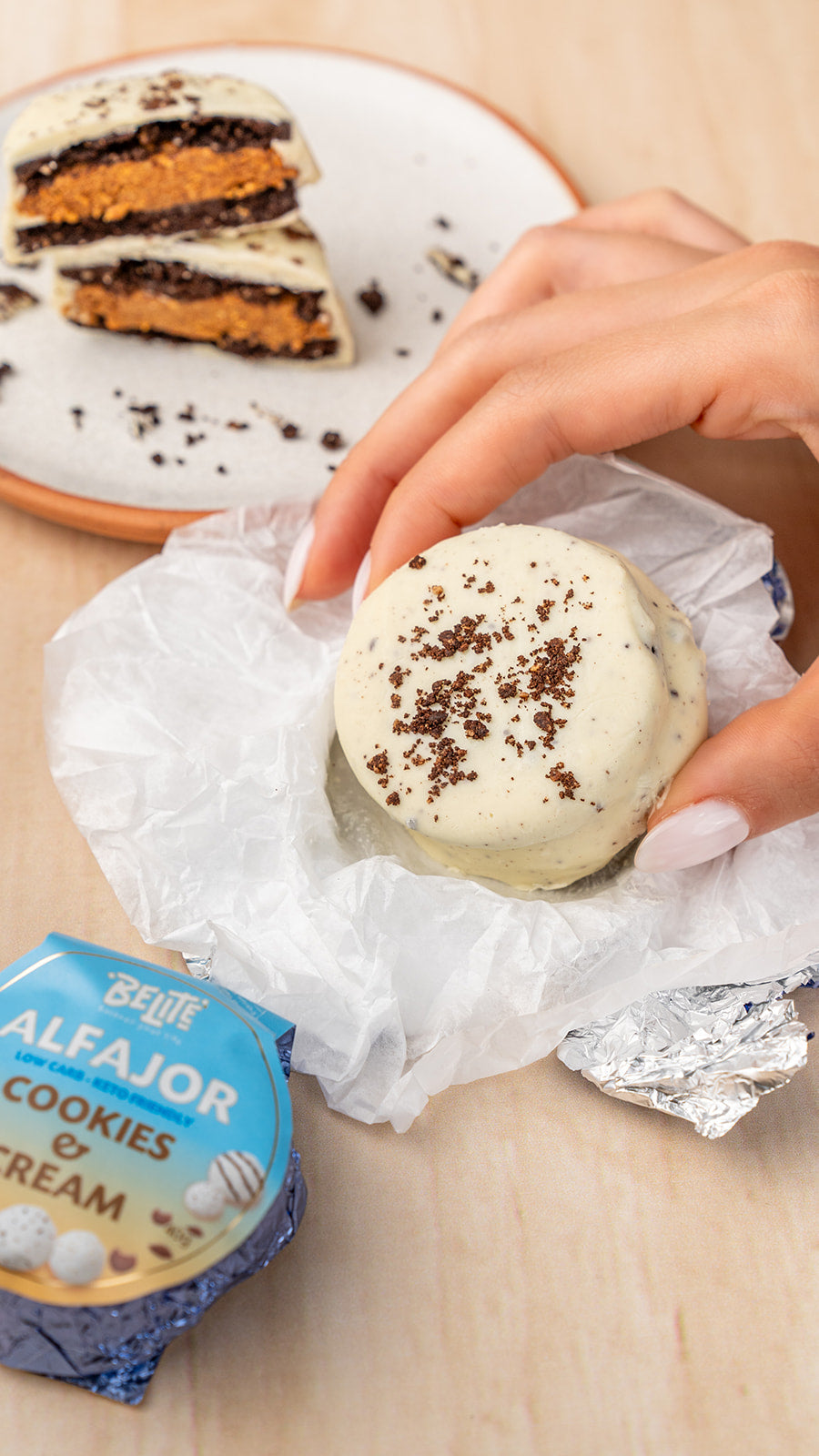 ALFAJOR KETO COOKIES & CREAM
