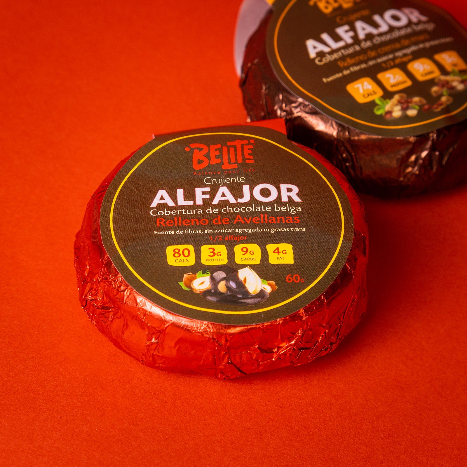 ALFAJOR DE AVELLANAS CHOCO NEGRO