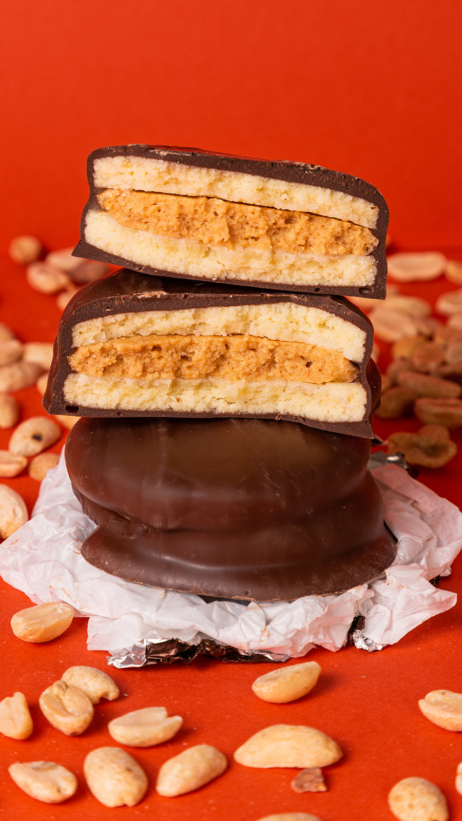 ALFAJOR DE MANI CHOCO NEGRO